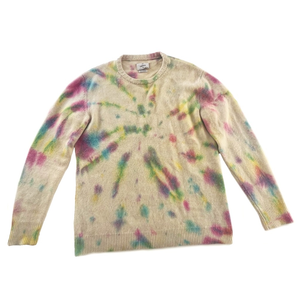 Harden by Fred Segal 100% Cashmere Sweater in a Soft Tie-Dye Pattern